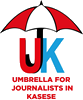 Umbrella for Journalists in Kasese 